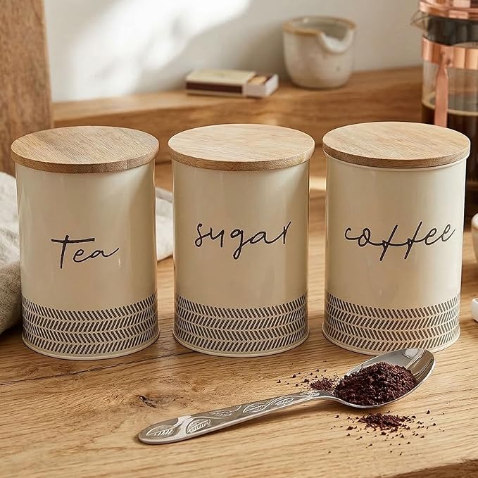 Jar Container with wood Lids