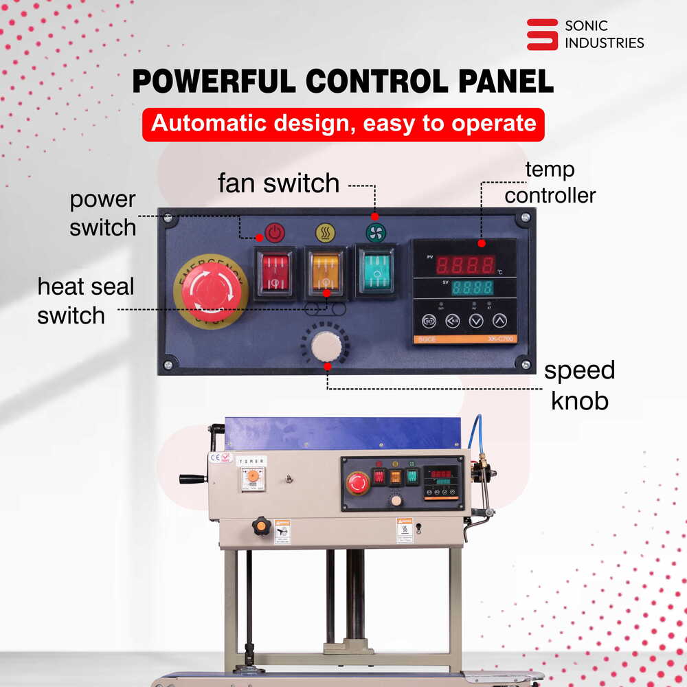 FR-900 Band sealing Machine SS Eco Vertical With Nitrogen