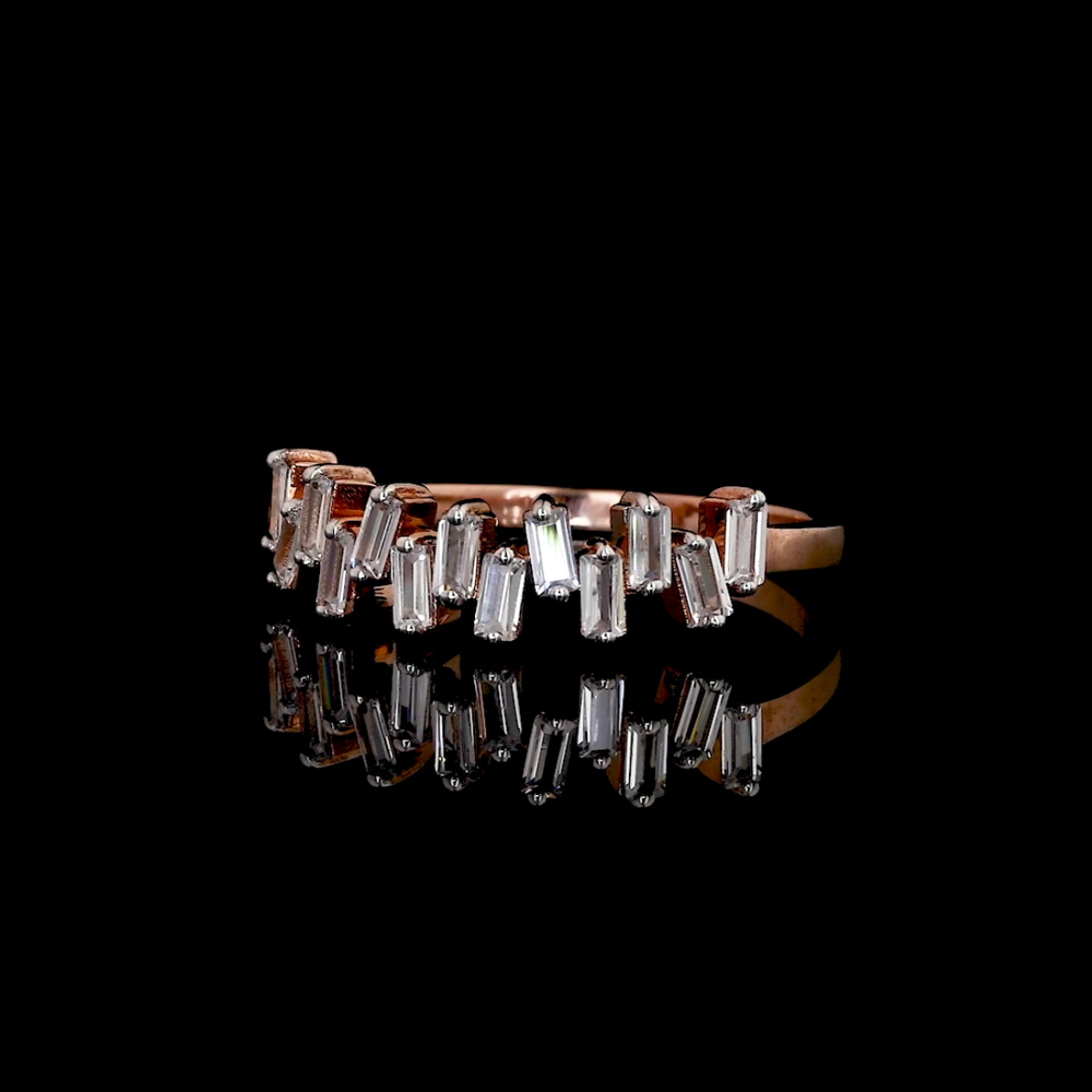 Baguette Diamond Designer Gold Ring
