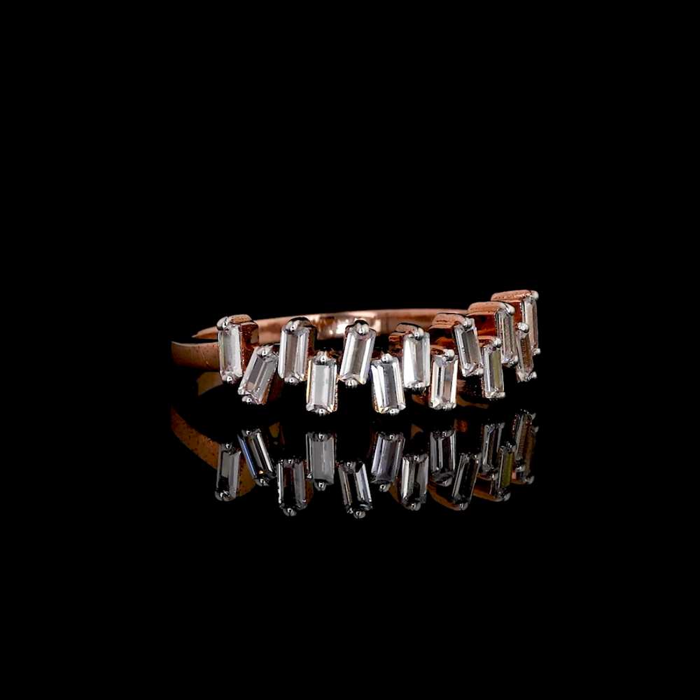 Baguette Diamond Designer Gold Ring