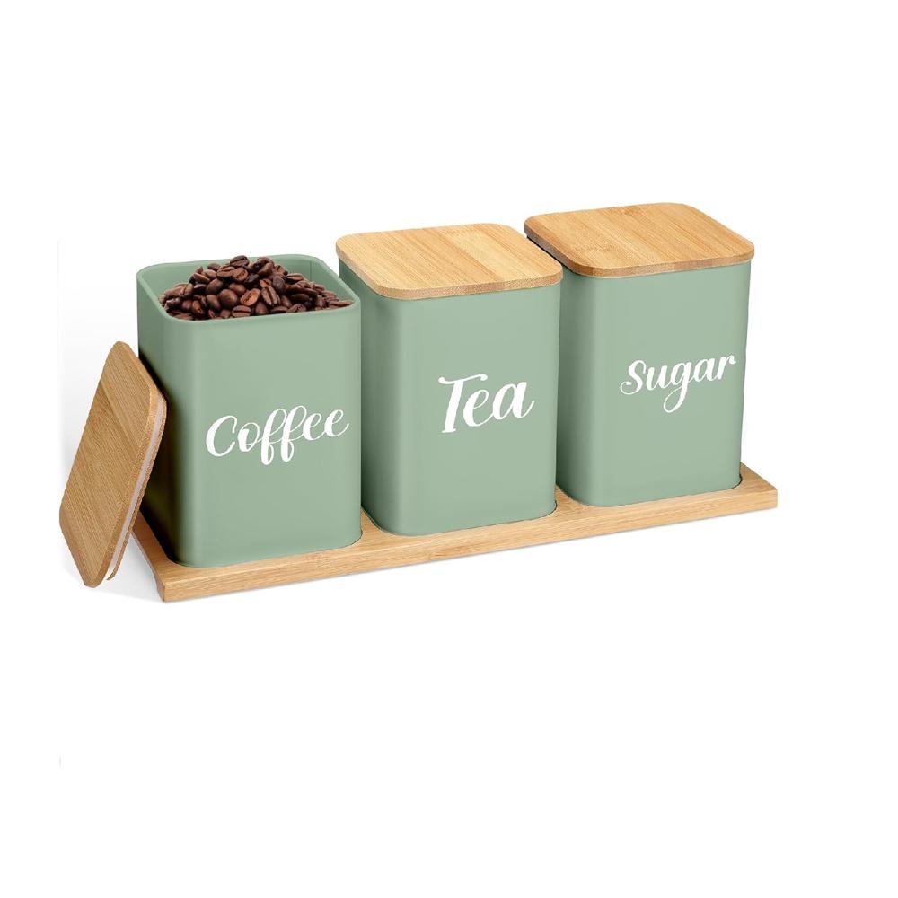 Tea Sugar & Coffee Jar Container
