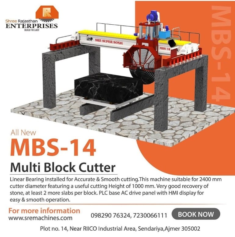 Multi Blade Block Cutter - Steel Construction, Electric Drive Type | Automatic Operation For Industrial Use