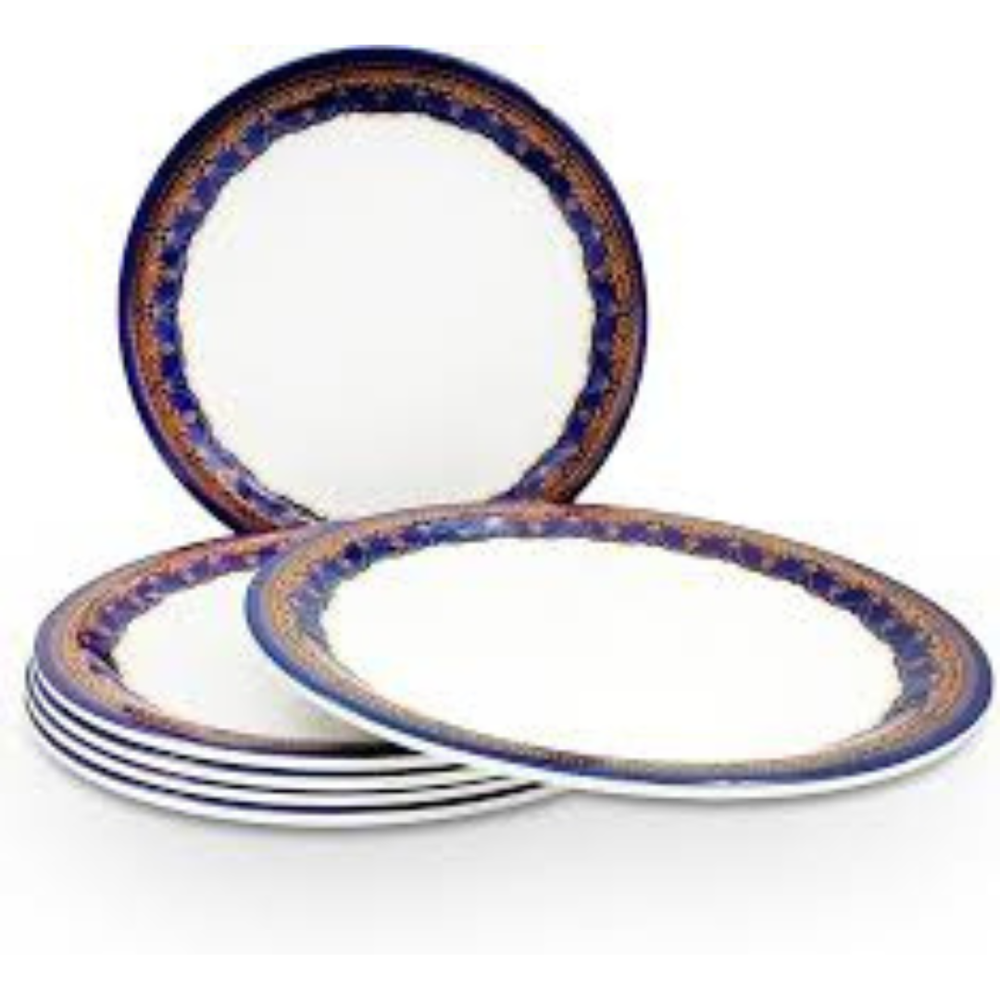 white melamine dinner plate
