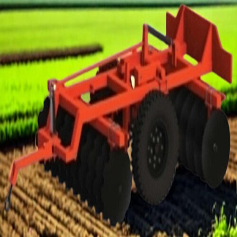 Center Tyre Disc Harrow - Color: Red