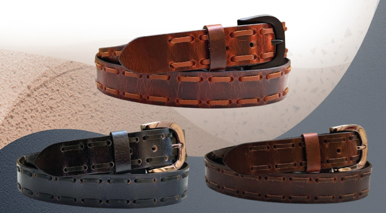 ZA-093 Braided Crunch Leather Belt