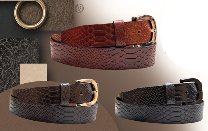 ZA-035 FDragon Print Waxy Belt