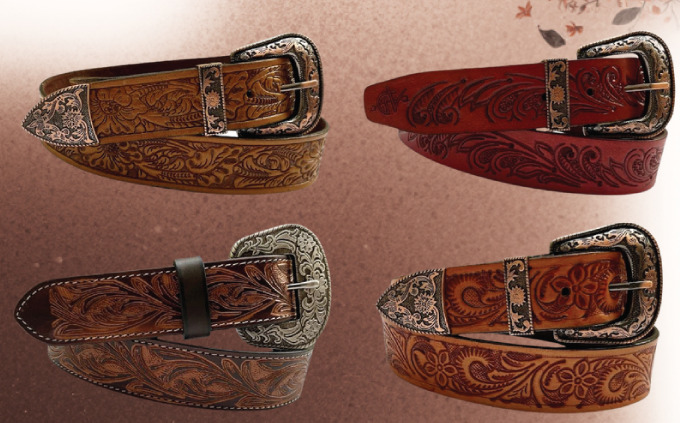 ZA-100 Leather Hand Tooling Finsh Belt