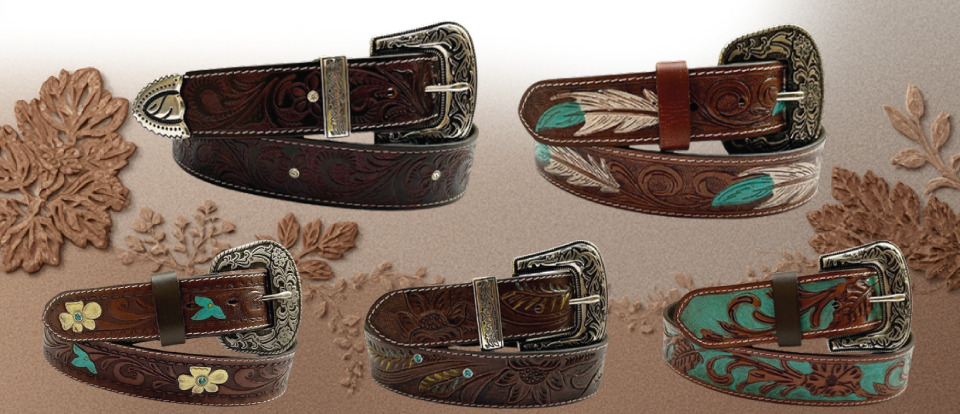 ZA-097 Hand Tooling Antique Finsh Belt