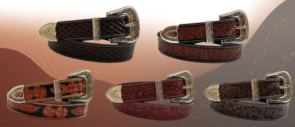 ZA-098 Hand Tooling Antique Finsh Belt