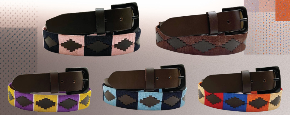 ZA-086 Grain Leather Polo Finsih Belt