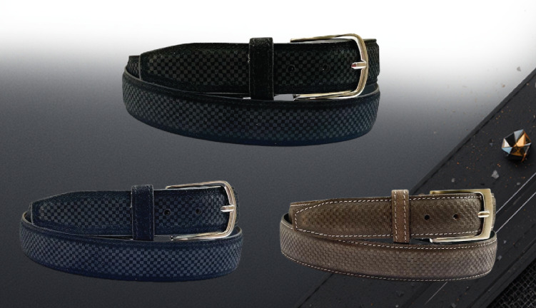 ZA-011 Suede Profile Print Belt