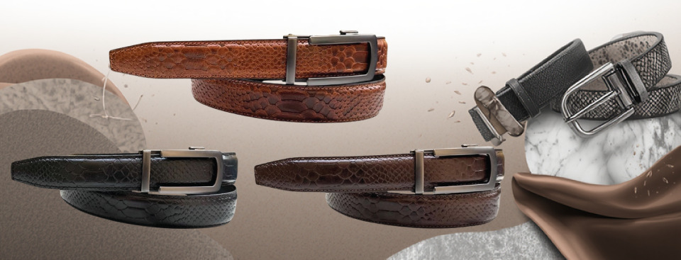 ZA-024 Ratchet Snake Print Belt