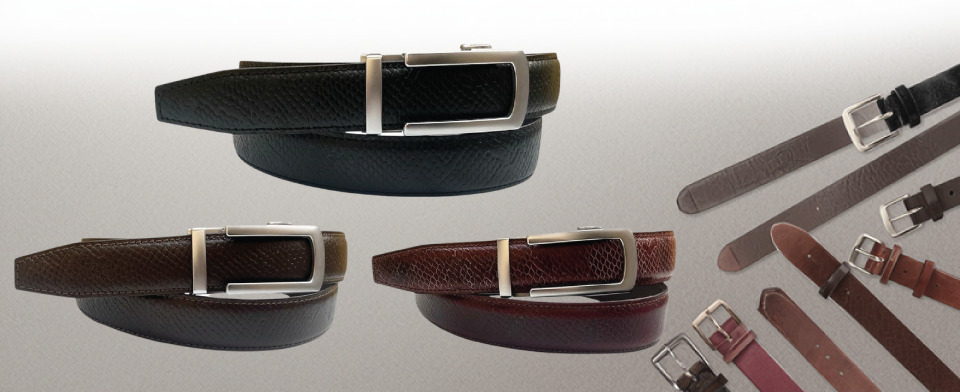 ZA-023 Ratchet Snake Print belt