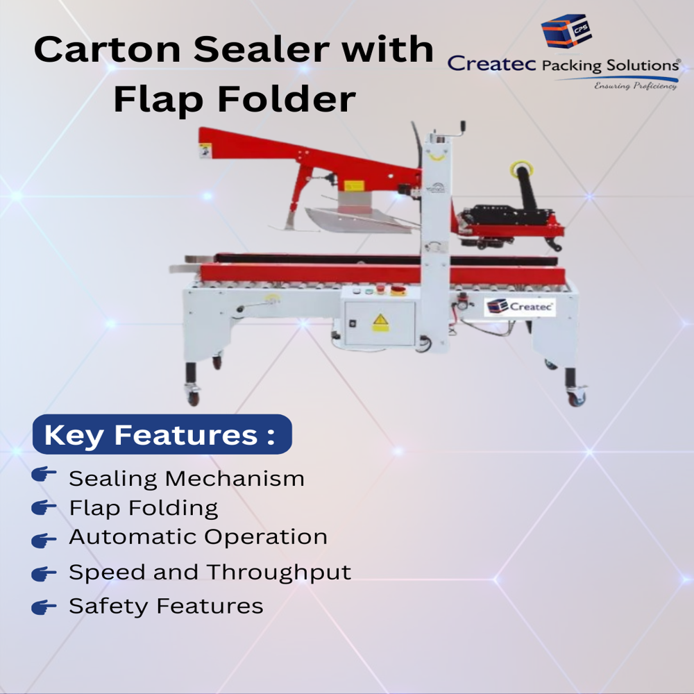 Flap Folder With Carton Sealing Machine