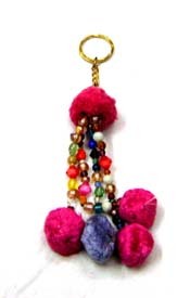 हाथ से बने रत्न की चाबी के छल्ले