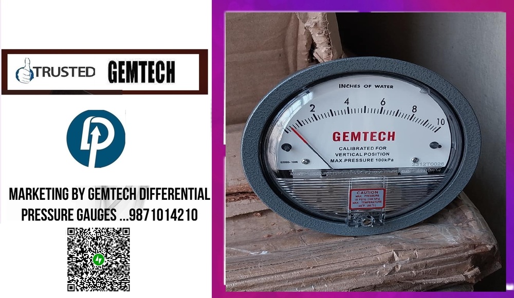 TRUSTED | SELLER GEMTECH - DIFFERENTIAL PRESSURE GAUGE