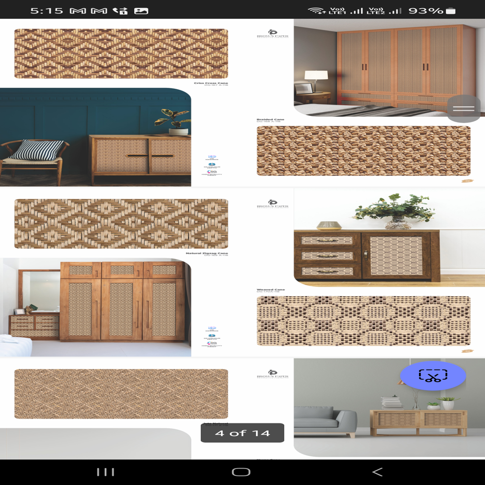 Cane laminate for furniture wardrobe cabinets interior architect designer smooth finish easy installation Beds