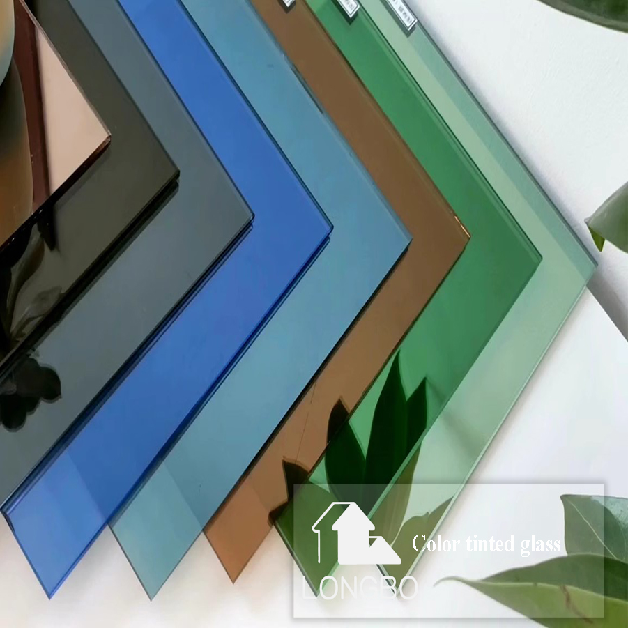 3mm-12mm Color Tinted Glass with Bronze, Grey, Green,Blue,Black Colors Optional
