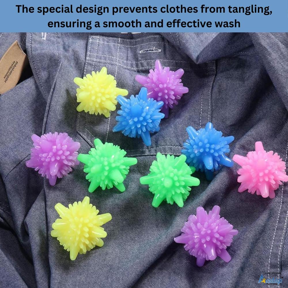 Acetap Washing Machine Cleaner Balls, Reusable Scrubbing Laundry Balls