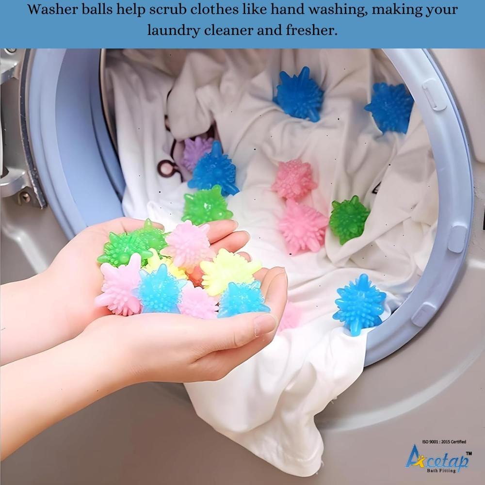 Acetap Washing Machine Cleaner Balls, Reusable Scrubbing Laundry Balls