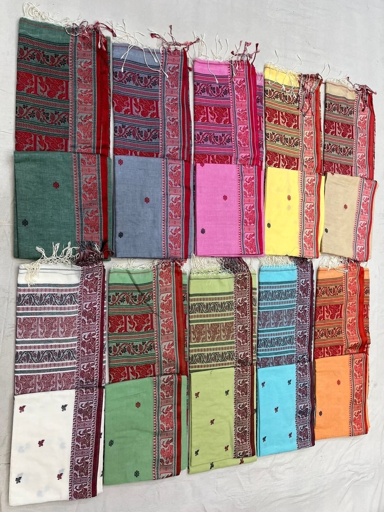 Soft Cotton Hand Work Saree With Blouse Piece