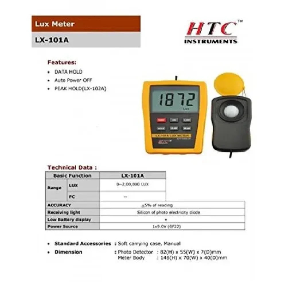 HTC Light Lux Meter, LX101A