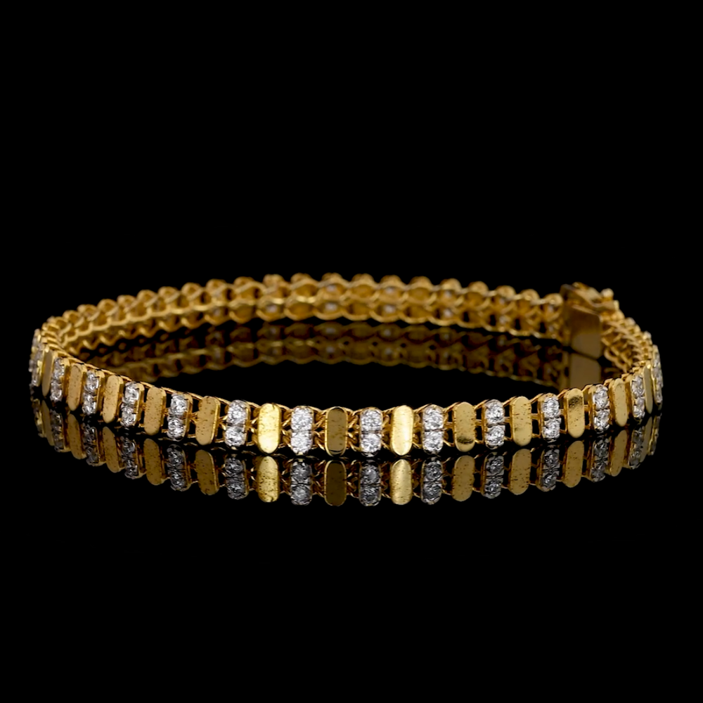 Artisan Gilded Ribbed Tennis Bracelet