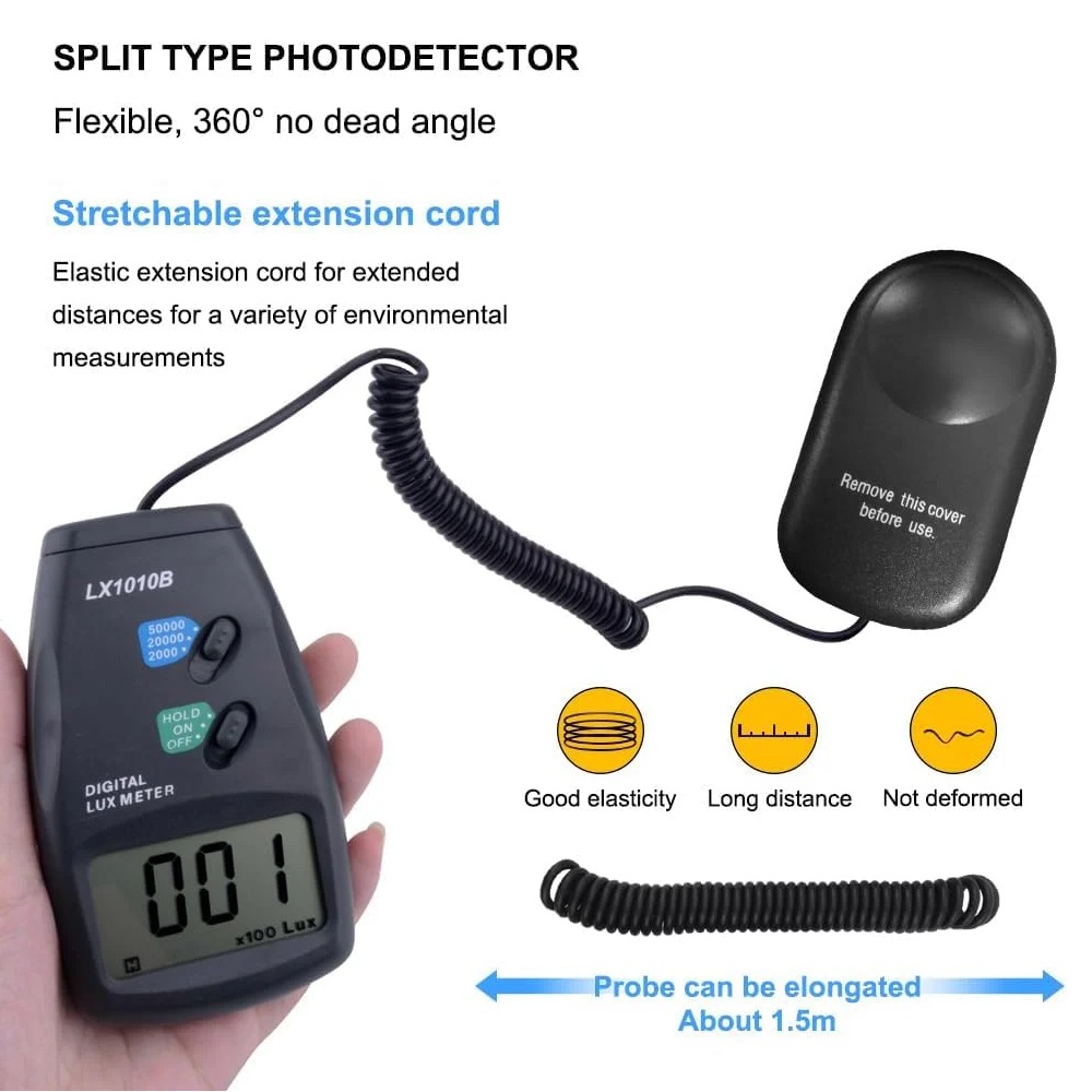 True Sense Digital Lux Light Meter, LX-1010B