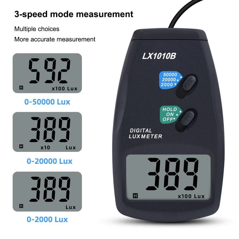 True Sense Digital Lux Light Meter, LX-1010B