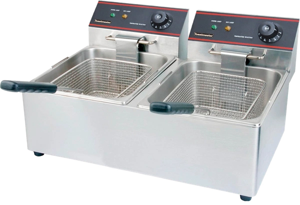 Commercial 8L+8L Electric Double Pan Deep Fryer
