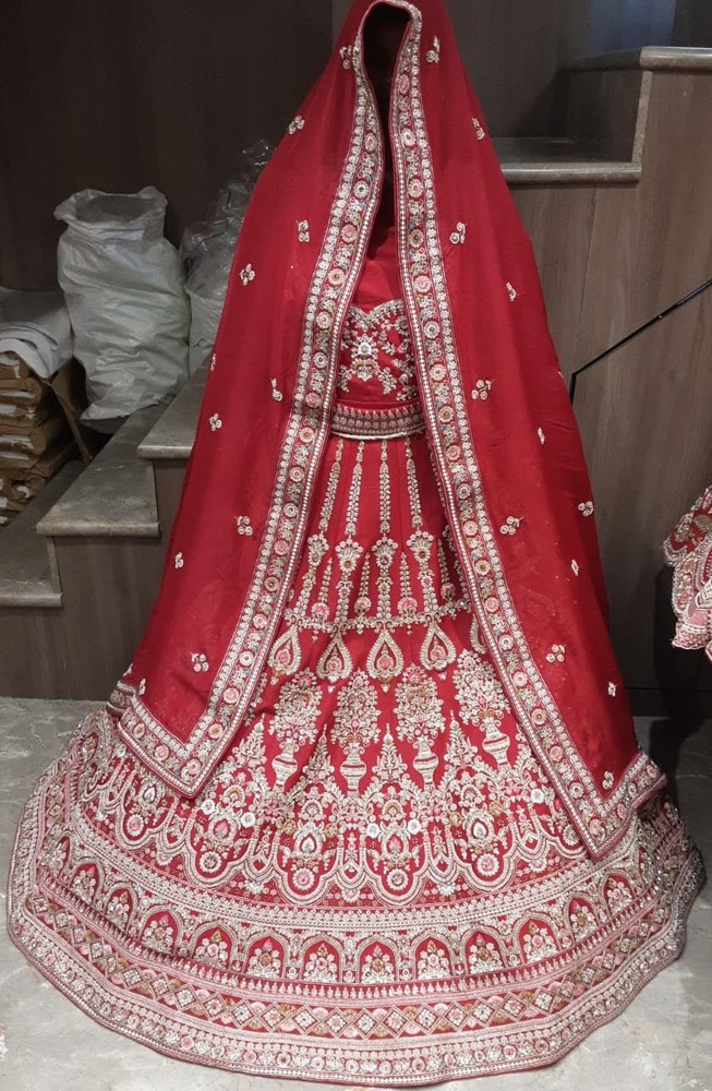 Handwork Bridal Lehengalehenga - Bust Size: Up To 44 Inch (Blouse