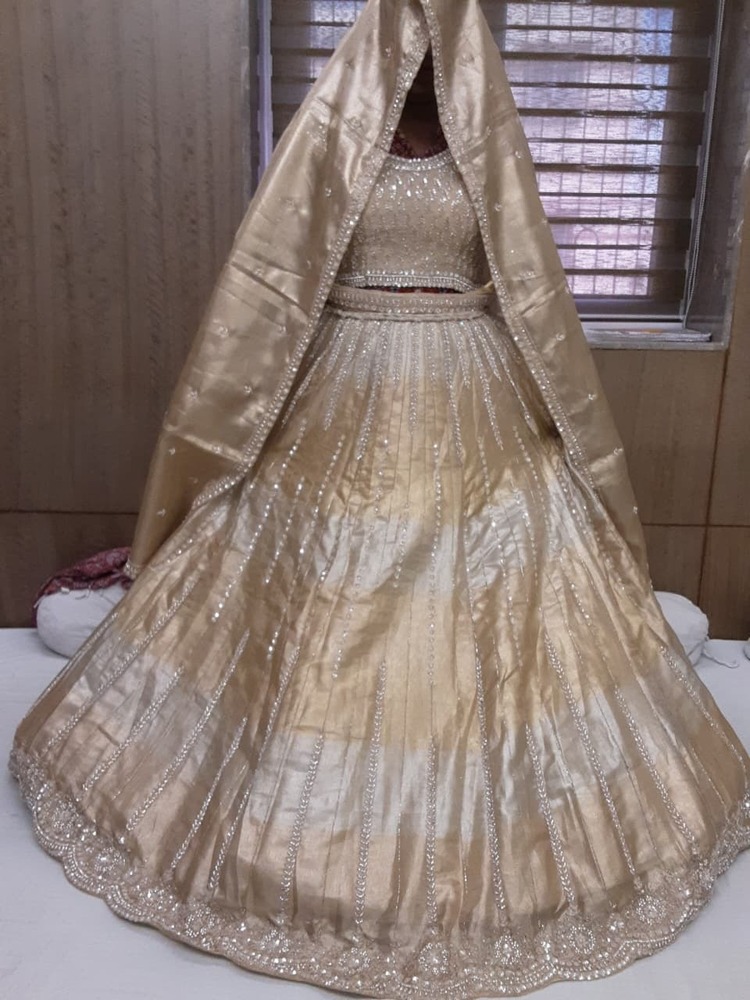 Tissue Lehenga - Bust Size: Up To 44 Inches (Customisable) Inch (In)