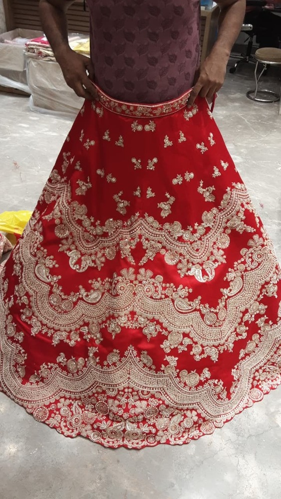Silk Lehenga - Bust Size: Up To 44 Inches (Blouse) Inch (In)
