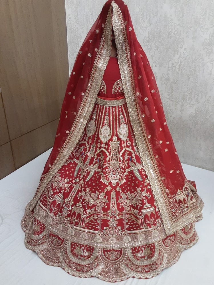 Thread Work Lehenga - Bust Size: Up To 42 Inches (Blouse