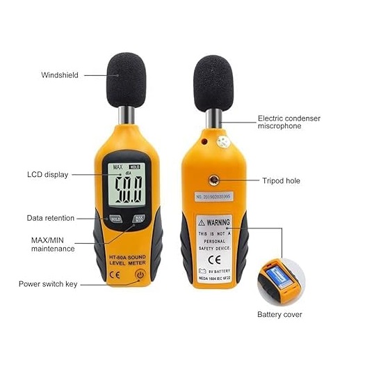 True Sense HT 80A Digital Handheld Sound Level Audio Volume Noise Meter Tester, HT-80A
