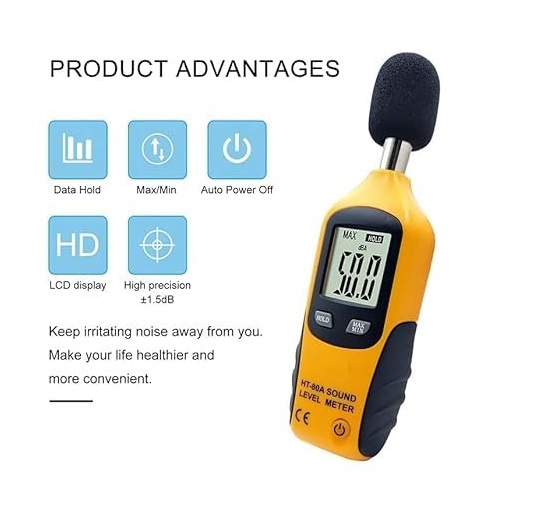 True Sense HT 80A Digital Handheld Sound Level Audio Volume Noise Meter Tester, HT-80A