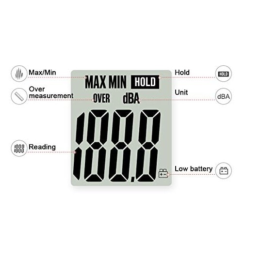 True Sense HT 80A Digital Handheld Sound Level Audio Volume Noise Meter Tester, HT-80A