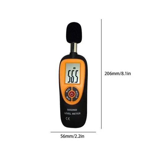 True Sense Mini Portable Sound Level Meter with LCD Screen Display 30-130DB Instrumentation, HT-90A