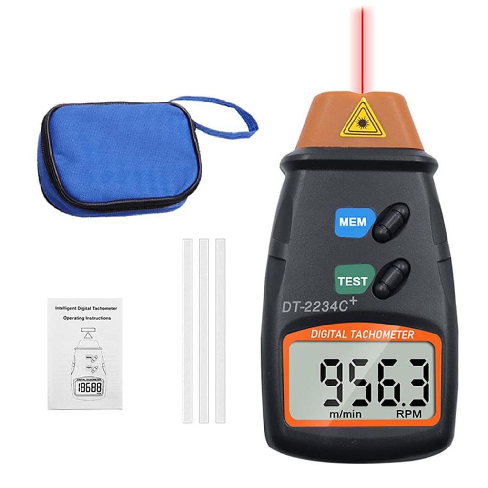 True Sense Digital LCD Laser Tachometer, DT2234C+