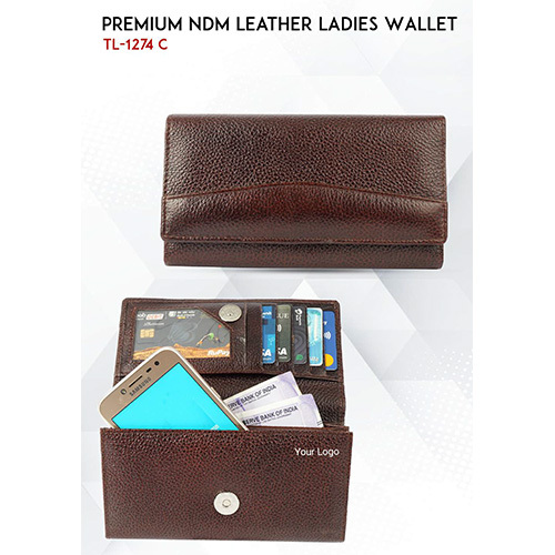 Premium Ndm Leather Ladies Wallet - Color: Chocolate Brown
