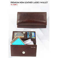 Premium Ndm Leather Ladies Wallet - Color: Chocolate Brown