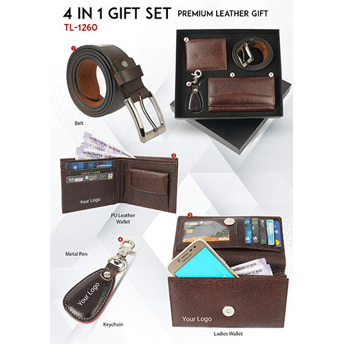 TL-1260 4 In 1 Premium Leater Corporate Gift Set