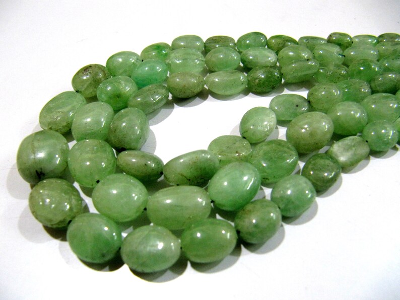Natural Emerald Smooth Beads / Genuine Plain Oval Shape Emerald BeadsSize 5x7mm to 12x16mm Strand 8 inches long