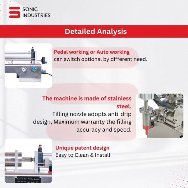 Pnemautic Paste filling Machine Single head  10 to 100 ML