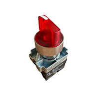 Selector Red Illuminated - Plastic And Metal, 22.5mm, Red, 5a@220vac | Led Illumination, Ip65, Rotary Knob, Screw Terminal