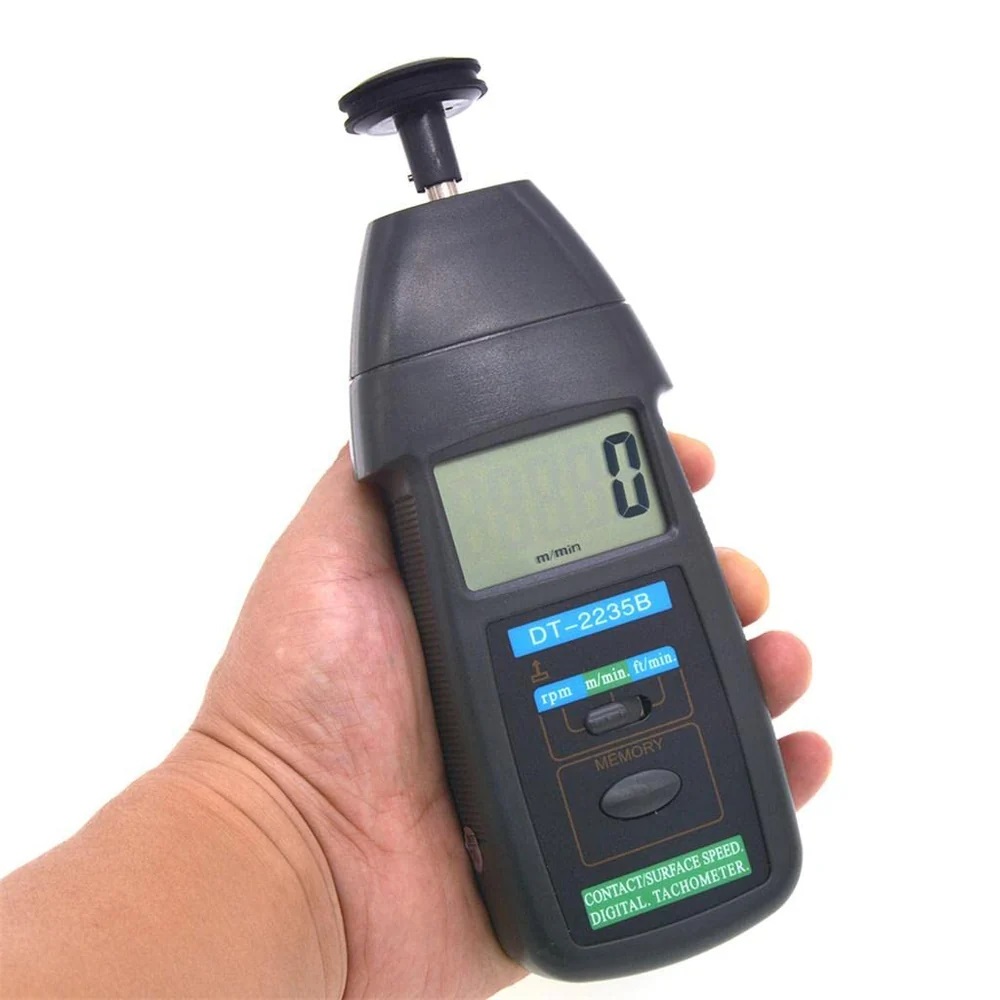 True Sense Digital Tachometer Plastic Electronic Contact Tachometer, DT-2235B