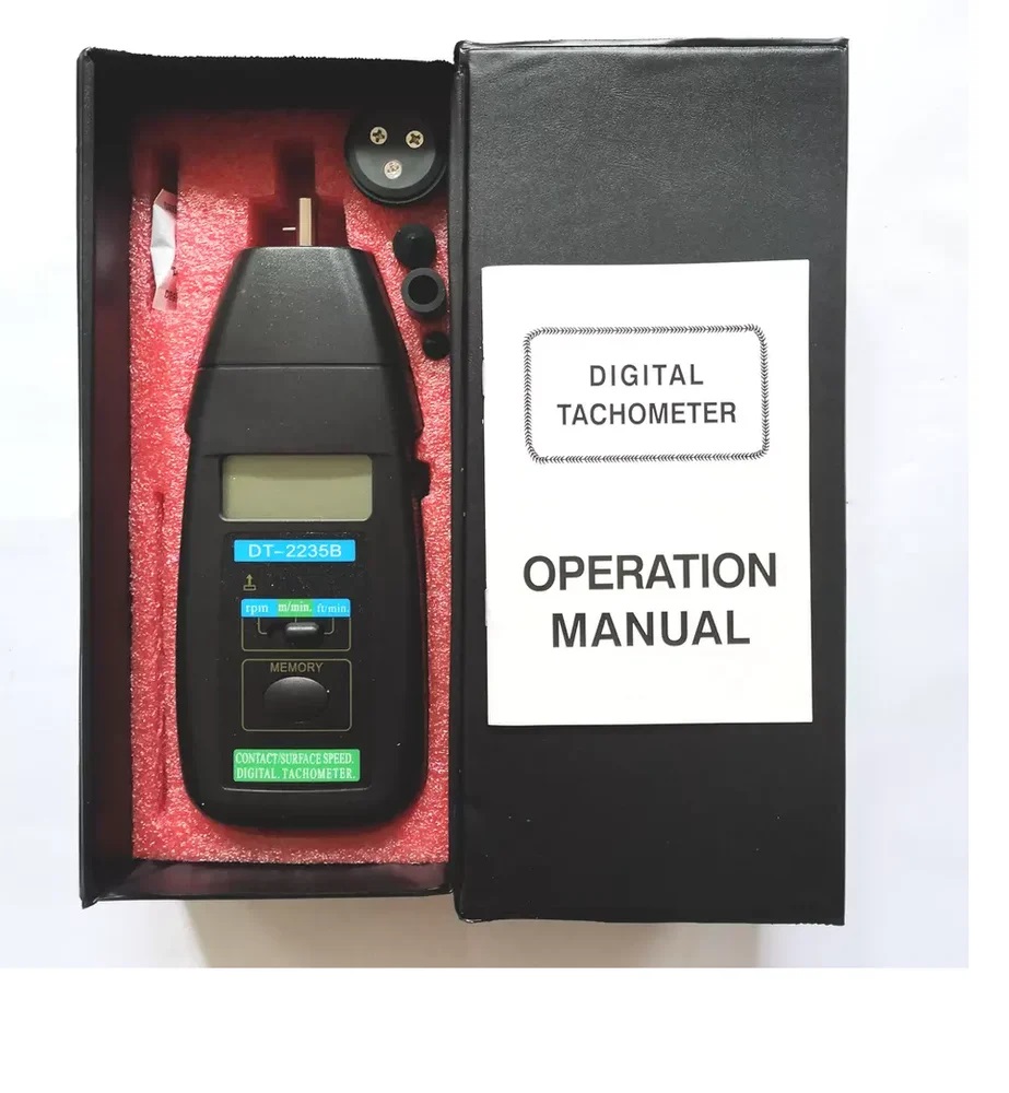 True Sense Digital Tachometer Plastic Electronic Contact Tachometer, DT-2235B