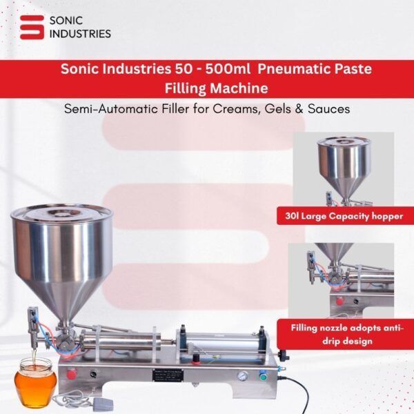 Pnemautic Paste filling Machine Single head  50 to 500 ML