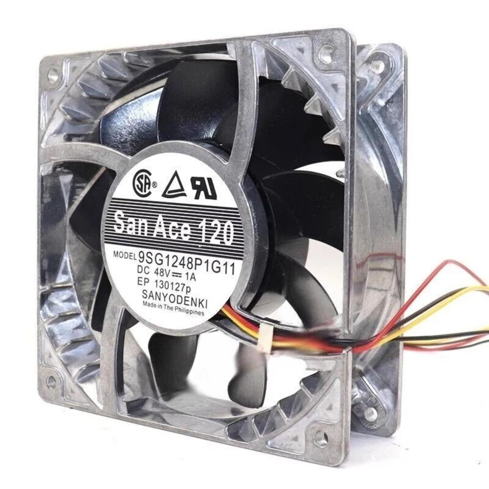 SANACE  9SG1248P1G11 48V DC 1 AMP 12038mm Ball Bearing Industrial Axial Cooling Fan