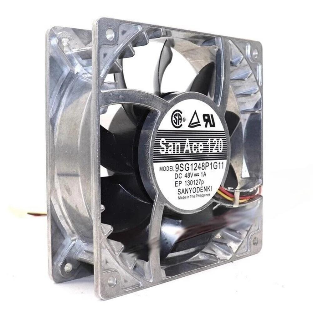 SANACE 9SG1248P1G11 48V DC 1 AMP 12038mm Ball Bearing Industrial Axial Cooling Fan